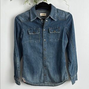 Diesel Blue Denim Button Down Shirt